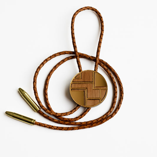 Mid Century Modern Circle Bolo Tie - SACRD THNDR